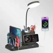 Desk Lamp with USB A&C Charger Ports - Reading Desktop Light with Pen & Phone...