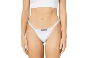 Womens G String Cotton White Thong