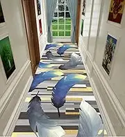 Runner Rugs, Kitchen Hall Stairs Narrow Runner Rug with Non Slip Backing Carpet Runners for Hallway,0.8m x 4.5m