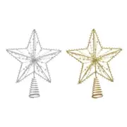 Christmas Tree Toppers Star Shaped 2 Colors for Christmas Ornament Decorations