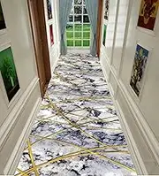 Extra Long Hallway Runner Rug Floor Non-Slip Mats Long Carpet for Corridor Hall Living Room Bedroom Indoor Outdoor,0.8m x 1.5m