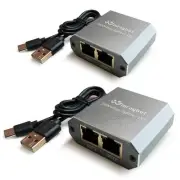 Ethernet Splitter 1 to 2, 2 Port 1000Mbps Switch, LAN RJ45 Port, CAT5/5E/6/7/...