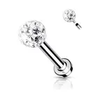 Piercing Labret Ear Crystals White