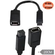 IEEE 1394 6 Pin Female to 1394b 9Pin Male Firewire 400 to 800 Adapter Cable 20cm
