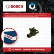 Boost Pressure Sensor fits MERCEDES C200 1.8 2.0 00 to 10 M271.950 Genuine Bosch