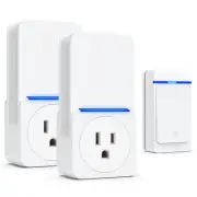 Wireless Doorbell,2 plug Self-Powered Doorbell In receivers,1 Waterproof Butt...