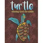 TURTLE COLORING BOOK FOR ADULTS: AN ADULT COLORING BOOK FEATURING RELAXING TURTLE DESIGN