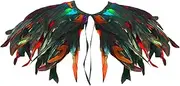 [Generic] Womens Wrap Shawl Fall Crow Feather Collar Carnival Shawl