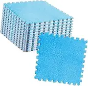 Cutting, Interlocking Floor Mat Made of Soft Plush, Non -Slip, Simple and Fashionable Design, Suitable for Bedrooms, Living Room and Children's Room