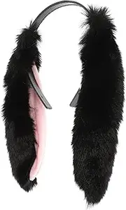 [BIUDECO] Lop Rabbit Headband Bridal Headband Witch Costume Rhinestone Hair Accessories Headwear Accessories for Women Angel Costume Festival Headband Costumes Plush Fabric Black