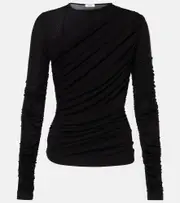 [Agolde] Agolde Tania ruched jersey top AU 8 black