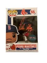PEDRO MARTINEZ SIGNED AUTOGRAPHED FUNKO POP 55 BECKETT WITNESS HOF RED SOX METS