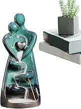 Incense Holder Couples - Valentine's Day Backflow Incense Burner, Ceramic Cone Holder for Relaxation | Home Hotel Spa Yoga Decorative Incense Ornament, Aromatherapy Present for Him or Her