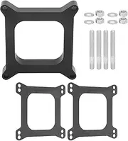 XTevu Carburetor Spacer Kit, 3pcs 1in Open Center Style Replacement, Phenolic Plastic Carb Spacer, Fit for Mopar Engine, Small/Big Block, 4 Barrel Carbs