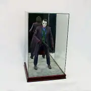 1/4 Scale Comic Figurine Display Case 20" Tall All Glass Cherry Sport Moulding