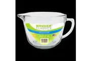 Kitchen Classics Glass Batter Bowl 2L Tempered Mix Mixing Jug Handle Pour