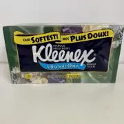 Kleenex Ultra Soft Floral Box NOS Prop Vintage French Writing 3 Ply Our Softest