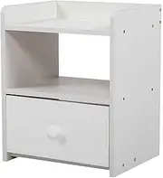 Bedside Tables Drawers Side Table Bedroom Furniture Nightstand White Unit
