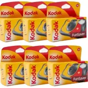 6 Pcs Kodak Single Use FunSaver 800 ISO 39 Exposure Disposable Camera