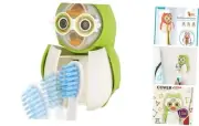 Fun Animal Owl Toothbrush Cover, One Touch Open & Close,Suction Cup