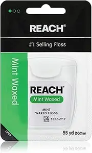 Reach Waxed Dental Floss For Plaque And Food Removal, Refreshing Mint Flavor, 55 Yards