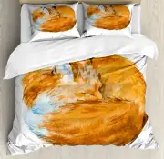 Animal Duvet Cover Set with Pillow Shams Creature Kids Nursery Print