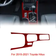 For 2015-2021 Toyota Hilux Console Gear Outer Frame Carbon Fiber Trim Red 1Pc (for: Toyota)