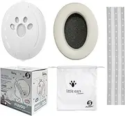 Jlobnyiun Noise Cancelling Earmuffs for | Cat Claw Noise Cancelling Earmuffs, Foldable Noise Reduction Earmuffs for Sensory and Focus Aids, White Shell With Gray Belt, 1 unité (Lot de 1)