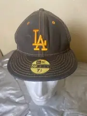 Los Angeles Dodgers Black/orange 7 1/8 fitted cap
