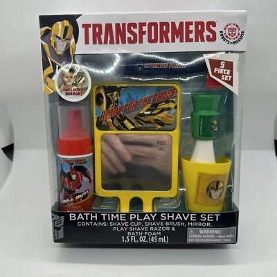 Transformers Robots In Disguise Bath Time Play Shave Set For Kids With Mirror