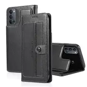 For Oppo Reno4 5G Case SupRShield Pro Luxury Wallet Leather Flip Magnetic Stand Case Cover (Black)
