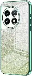 Phone Case Compatible with OnePlus 11 Case,Clear Glitter Electroplating Hybrid Protective Phone Cover,Slim Transparent Anti-Scratch Shock Absorption TPU Bumper Case Compatible with OnePlus 11 Phone Ba