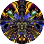 Slipmat Slip Mat Felt for any 12" Turntable LP DJ Vinyl Record Player FRACTAL 7