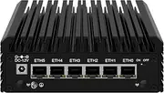 HUNSN Micro Firewall Appliance, Mini PC, OPNsense, VPN, Router PC, Twin Lake Core 3 N355, RJ45, 6 x 2.5GbE I226-V, 2 x HDMI2.1, TF, Type-C, 8G DDR5 RAM, 256G SSD