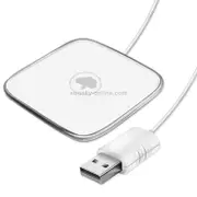 Ultra-Thin Zinc Alloy + Glass Panel Qi Wireless Waterproof Charger Pad