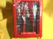 Wallace Silversmiths Three Piece Cheese Set -Goldtone Handles NIB