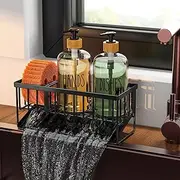 Cisily Kitchen Soap Dispenser Set with Pump, 16OZ Glass Bottle and Rustproof 304 Stainless Steel Sponge Holder, Hand and Dish Soap Dispenser Set for Kitchen Sink Organizer, Kitchen Decor