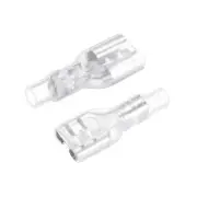 200pcs 6.3mm Quick Splice Wire Terminals Female Connector with Insulating Sleeve