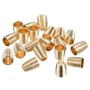 20pcs Bell Stopper Cord Locks Drawstring Rope Cord Locks Toggle Gold