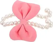 iplusmile Car Hook Clothes Hangers Car Seat Hooks Auto Purse Hanger with Faux Pearl Vehicle Accessory Car Purse Hanger with Bow Car Headrest Hangers Car Decor Accessory with Bow Pink