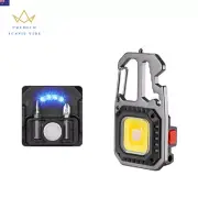 Mini Portable LED Keychain Flashlight Rechargeable Outdoor COB Work Lamp Lightin