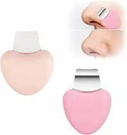 Wjelet Set of 2 Blackhead Scrapers, Facial Scraper, Blackhead Remover Tool Set with Skin Spatula, Deep Cleansing, Face Care Tool for Forehead, Nose, Chin, Cheeks, Men and Women