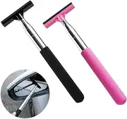 Pack of 2 Window Squeegee Car Windscreen Squeegee for Car Rear View Mirror, Retractable Side Mirror Wiper, Car Window Puller for Rear View Mirror, Car Windows and Shower Doors