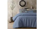 Sky Blue 100% Hemp Quilt Cover Set by Vintage Design Homewares