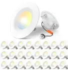 Amico 24 Pack 4 inch 5CCT LED Recessed Lighting, Dimmable,8.5W=60W, 650LM