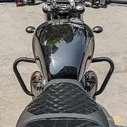 TAZGANTAX Motorcycle Highway Stunt Cage Crash Bar Engine Bumper Falling Protector Compatible with T.riumph Bonneville Bobber T100 T120 T 100 120 Street Twin/Cup Thruxton 1200 R 2016-2022 (Black)
