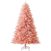 NNEOBA Christmas Tree Pink PVC Luminous with LED Lights