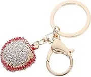 Luxshiny Cute Litchi Bling Keychain Pendant for Women Elegant Rhinestone Bag Charm Construction Friends and Loved Ones