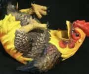 DRINKING ROOSTER Wine Bottle Holder French Country Farm Style Kitchen DWK