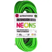 ULTRACHARGE 20m Neons Heavy Duty Extension Power Lead Green